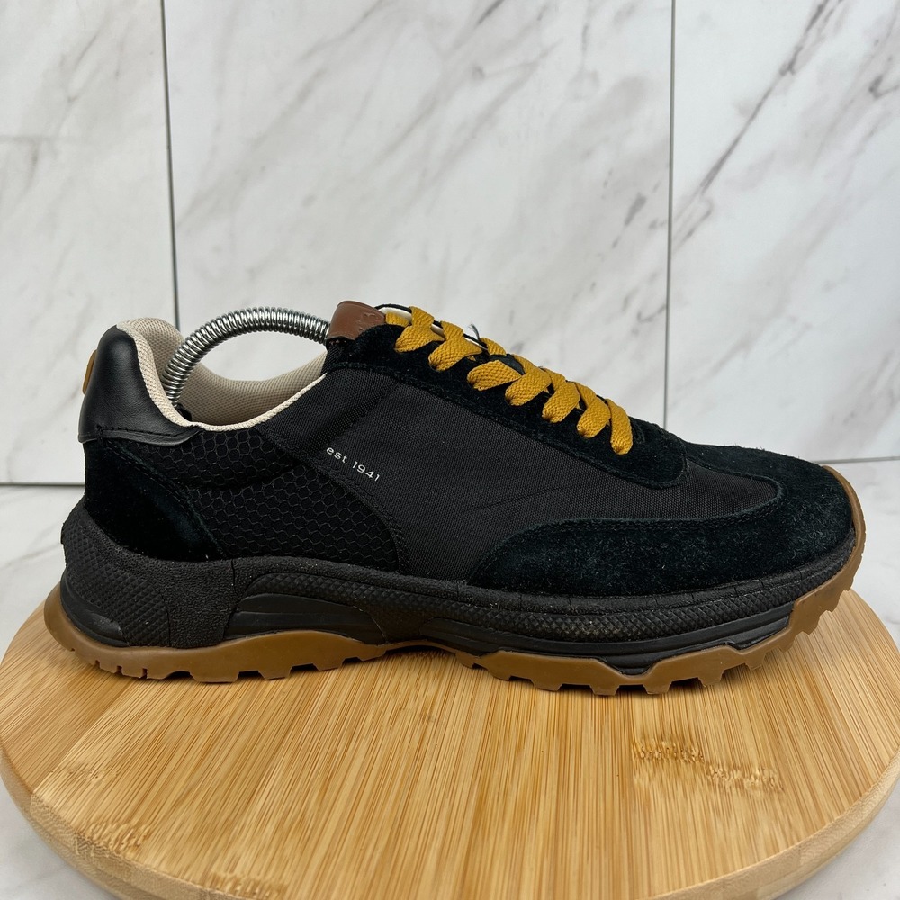 Coach Paneled Runner Mens Size 10 D Black Suede Trainers Sneakers Shoes G3884